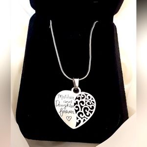 Mother and Daughter Forever Heart Charm.
